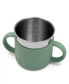 Groene 2in1 Drinkbeker van Siliconen voor Kinderen