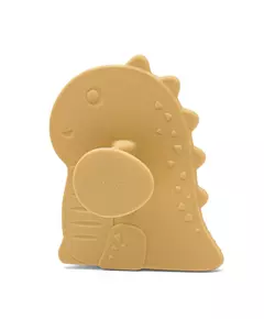 Beige siliconen babyborstel voor gevoelige huid