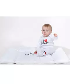 Babykleding - Witte babymaillot - I ♥ Mum & Dad - maat 56 (0-3 maanden)