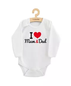 Baby Rompers - I Love Mum & Dad - Katoen - Maat 62 (3-6m)