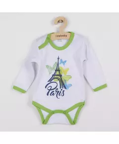 Baby Bodysuit - Langemouwen - Eiffeltoren - Maat 62 (3-6 maanden)