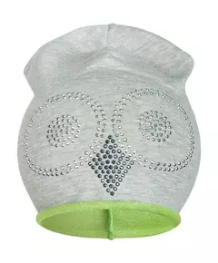 Cotton cap - Grijze muts - Uil ontwerp - Ademend materiaal