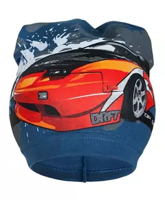 Gebreide muts - Racingauto - 100% katoen - Maat 104 (3-4 jaar)