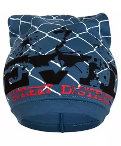 Muts - Blauw - Hekpatroon - 3-4 jaar (maat 104) - Baby cap