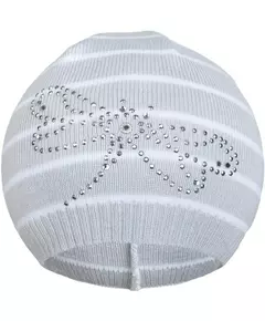 Muts - Gebreid - Katoen - Maat 86/92 - Libelle met rhinestones