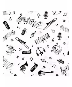 Kinderbroek - Katoen - Muzikale print - Maat 74 - 6-9 maanden