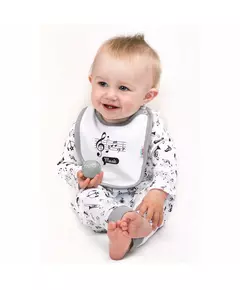 Baby romper - lange mouwen - maat 86 (12-18 maanden) - muziekinstrumenten print