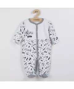 Jumpsuit - Muziekthema - Lange mouwen - 100% katoen - Maat 74 (6-9 maanden)