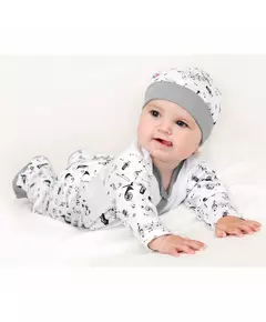 Jumpsuit - Muziekthema - Lange mouwen - 100% katoen - Maat 74 (6-9 maanden)