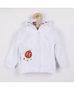 Kinderjas - Capuchon - Lieveheersbeestje - Bloemen - Maat 86 (12-18 maanden)