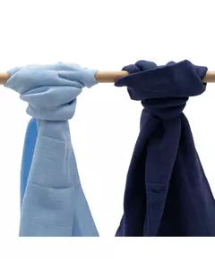 Hydrofiele Luiers - 2 Stuks - Lichtblauw & Donkerblauw