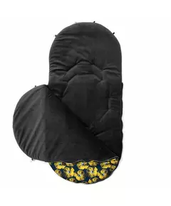 Winter voetenzak geel voor buggy met fleece en rits