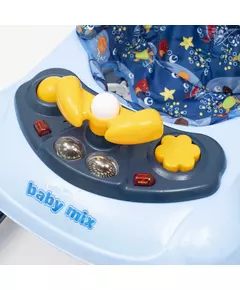 Looptrainer Donkerblauw – Met Geluid, Licht en Siliconen Wielen – 6+ maanden