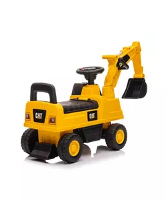 Caterpillar Loopauto Geel – Loopwagen met Graafarm – Stoere Kinderauto