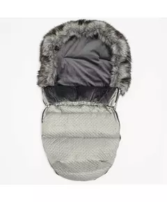 Luxe Fleece Voetenzak Grijs voor Buggy met Rits