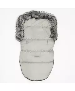 Luxe Fleece Voetenzak Grijs voor Buggy met Rits
