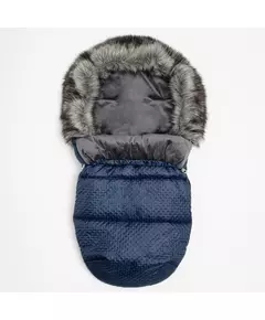 Blauwe winter voetenzak met fleece en rits, universeel