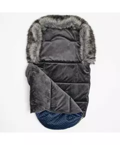 Blauwe winter voetenzak met fleece en rits, universeel
