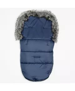 Luxe blauwe voetenzak met capuchon en fleece