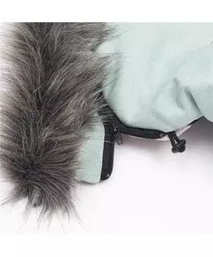 Voetenzak Groen - Fleece met bontkraag en gordel