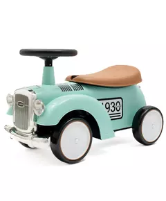 Retro Loopauto Mint – Loopwagen met Geluid en Opbergruimte