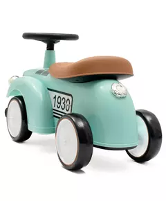 Retro Loopauto Mint – Loopwagen met Geluid en Opbergruimte