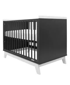 Ledikant MARCUS - 120 x 60 cm - Grafiet/Wit - Met Sofafunctie