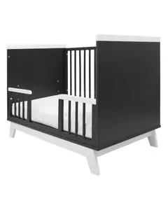 Ledikant MARCUS - 120 x 60 cm - Grafiet/Wit - Met Sofafunctie