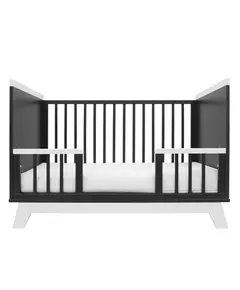 Ledikant MARCUS - 120 x 60 cm - Grafiet/Wit - Met Sofafunctie
