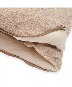 Teddy beige wikkelslaapzak 55x40 cm – zacht en veilig