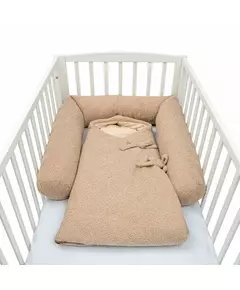 Teddy beige wikkelslaapzak 55x40 cm – zacht en veilig