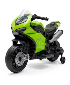 Supersport Elektrische Kinder Motor Groen – Met Geluid en Zijwieltjes
