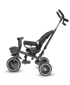 5-in-1 RELAX Driewieler Grijs – Verstelbaar, 360° Draaibaar Zitje en Duwstang