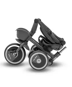 5-in-1 RELAX Driewieler Grijs – Verstelbaar, 360° Draaibaar Zitje en Duwstang