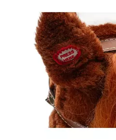 Bruno - Stokpaard - Pluche Bruin Paardenhoofd - Met Wielen
