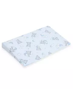 Katoenen kussensloop voor wigkussen 59x37 cm blauw