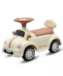 Baby Kiddo Cruiser Loopauto Beige – Retro Stijl en Veiligheid voor Kleintjes