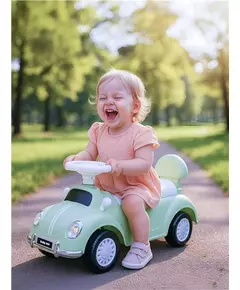 Kiddo Cruiser mint loopauto – Retro design met LED-licht en melodieën