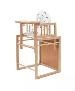 Kinderstoel Jerry - Houten Hoge Stoel - 2-in-1 Kinderstoel en Tafel