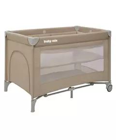 Reisbedje met hangmand beige – inklapbaar campingbedje met matras