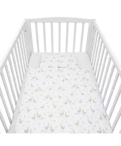 Beddengoedset Baby - Gansjes - Zonder Vulling - Dekbedovertrek 90 x 120 cm