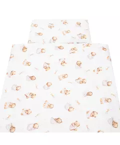 Beddengoedset Baby - Sweet Teddy Bear Roze - Zonder Vulling