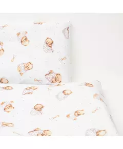 Beddengoedset Baby - Sweet Teddy Bear Roze - Zonder Vulling