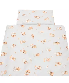 Beddengoedset Baby - Sweet Teddy Bear Grijs - Zonder Vulling