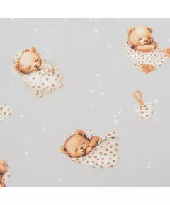 Beddengoedset Baby - Sweet Teddy Bear Grijs - Zonder Vulling