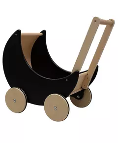 Ecotoys Houten Poppenwagen en Loopwagentje 2-in-1 Roze