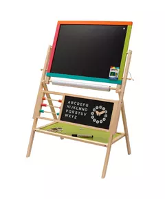 Montessori Houten 2-in-1 Schoolbord - Zwart