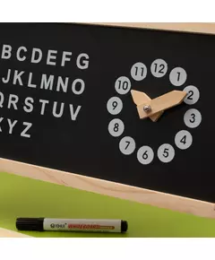 Montessori Houten 2-in-1 Schoolbord - Zwart