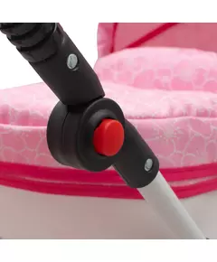 Poppenwagen - COMFORT Roze - Luxe Wiegwagen - Verstelbare Handgreep