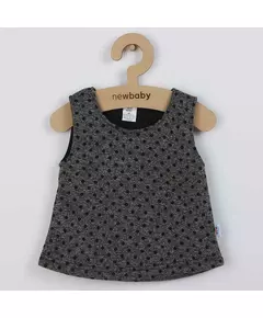 Baby Winter Tunic - Mouwloze jurk - Grijs met zwarte stippen